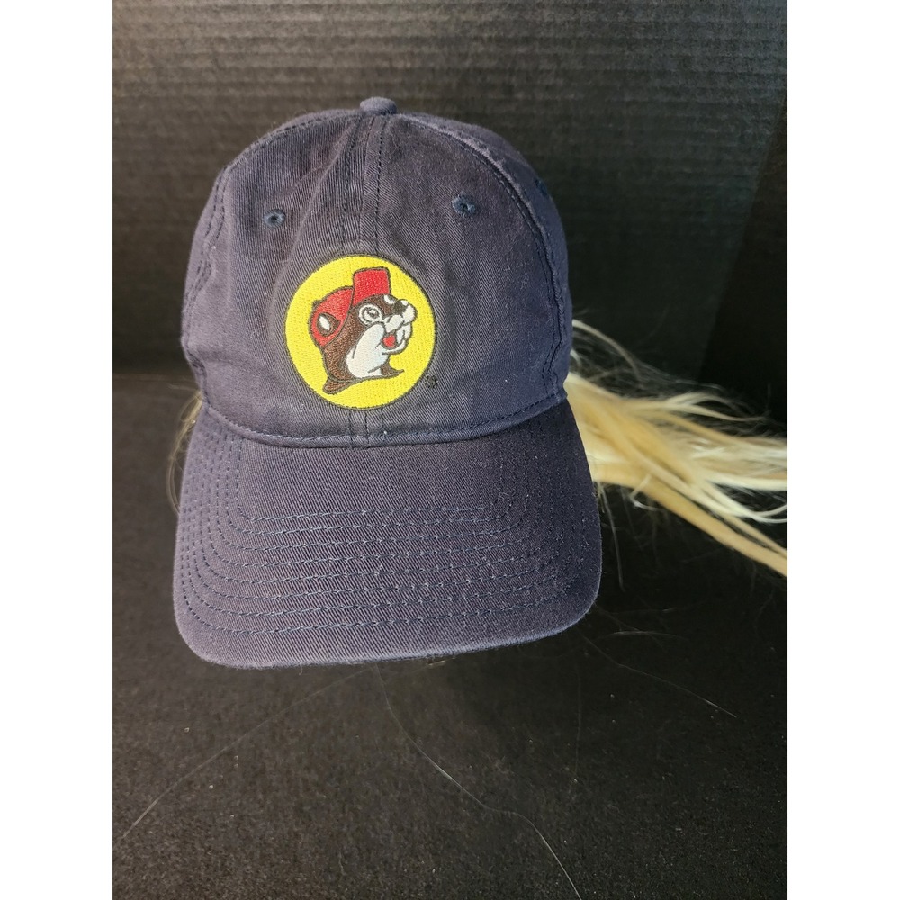Buc-ee's Navy Blue Logo Dad Hat Adjustable Baseball Cap Beaver Mascot Texas